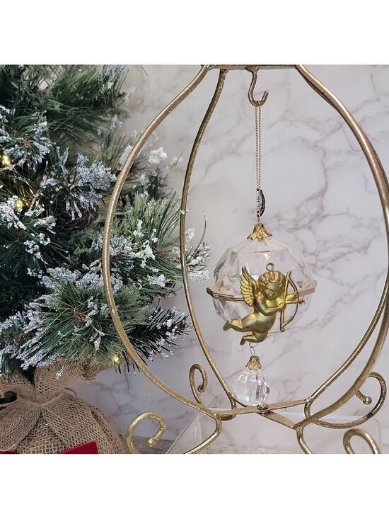 vintage Other - Vintage Cherub and plastic crystal ornament
